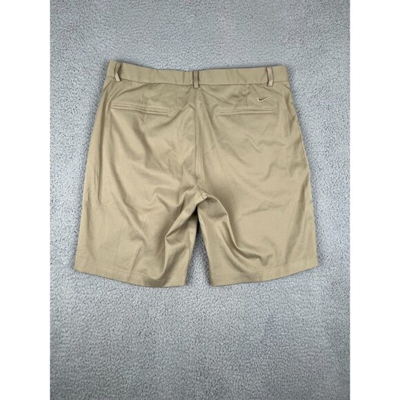 Nike Golf Shorts Mens 35 Dri Fit Flat Front Tan Standard Fit Stretch Outdoor - Picture 2 of 10